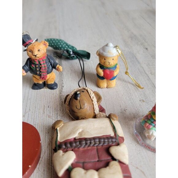 Santa Claus teddy bear heart variety sailor ornament Xmas decor couple - Picture 5 of 10